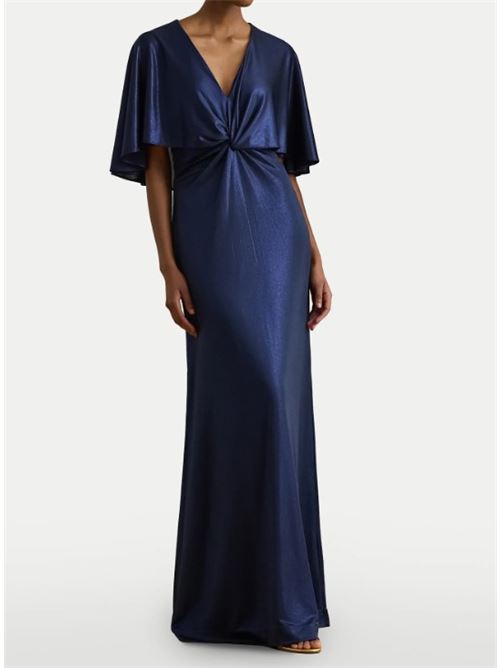 Elegant dark blue dress LAUREN RALPH LAUREN | PHINYA-SHORT SLEEVE-GOWN.NAVY